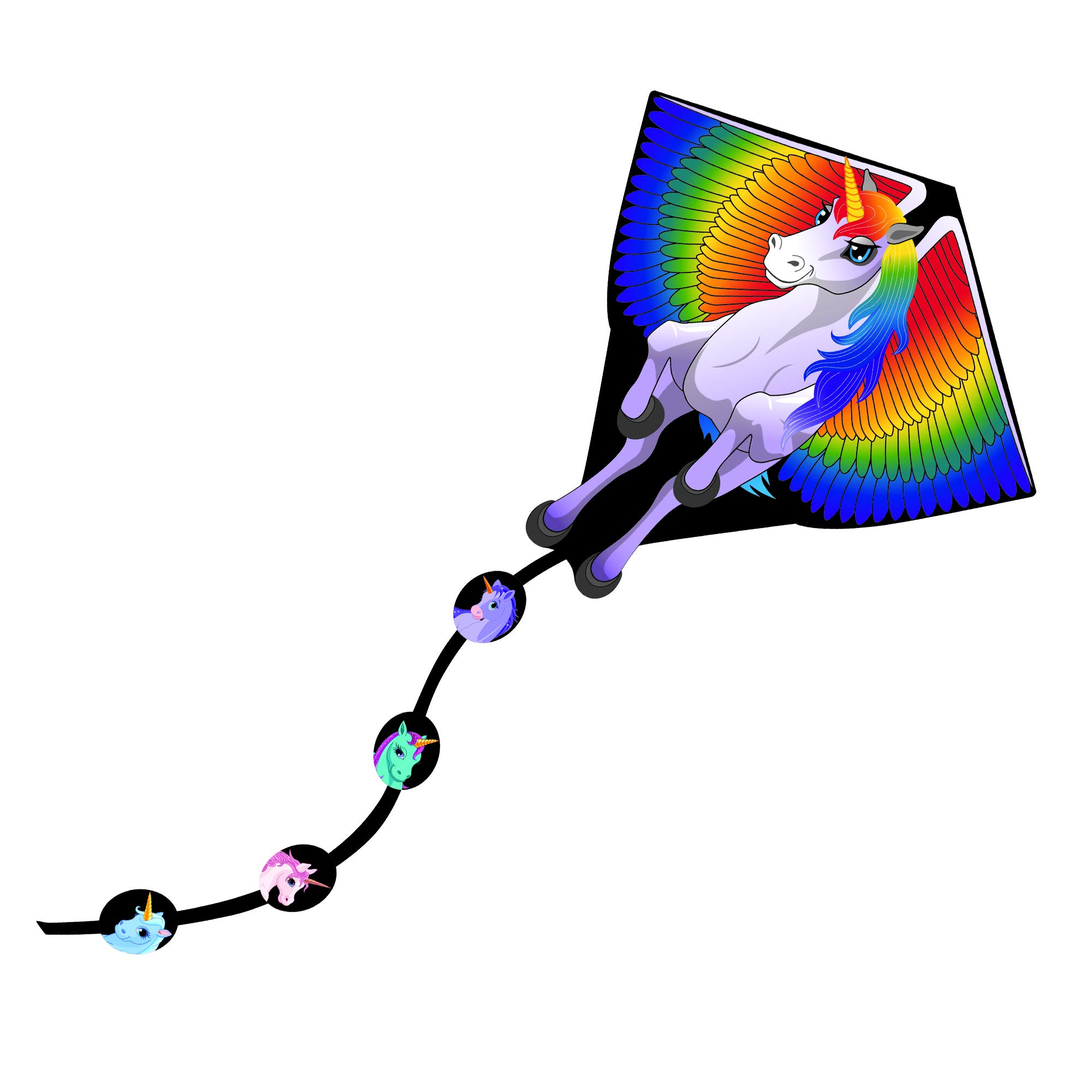 Amazon.com: X Kites DLX Diamond Nylon Kite, Unicorn, 26 Inches